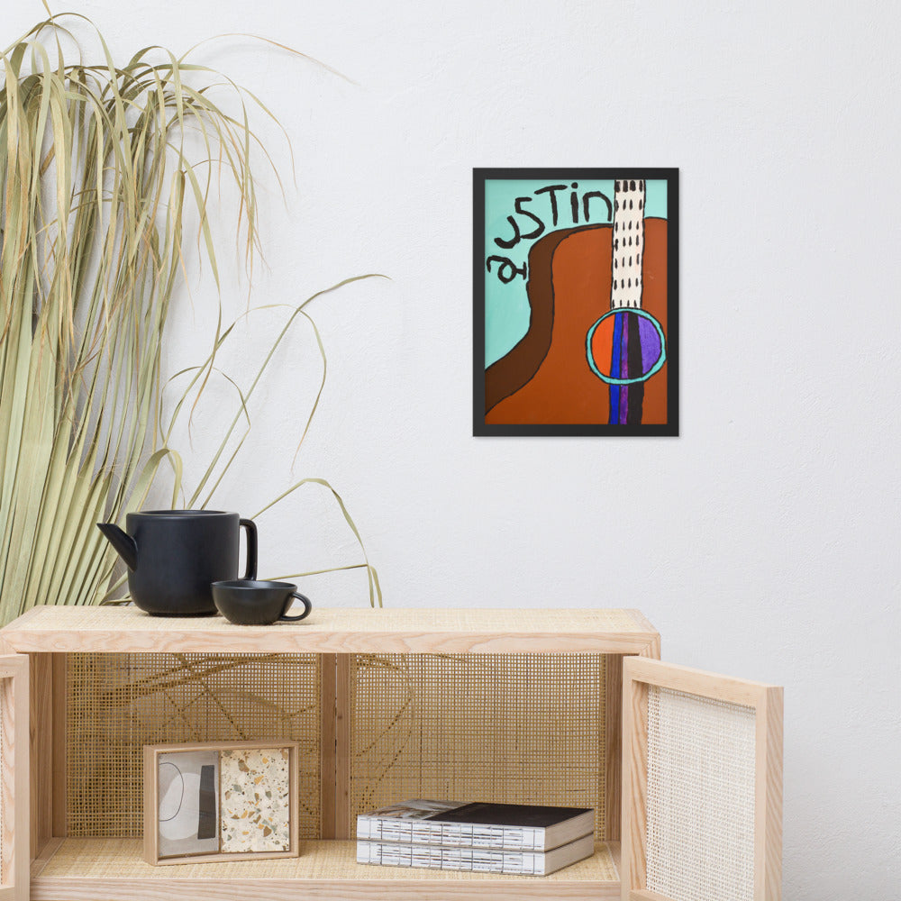 Keep Austin Rockin' Framed Poster by Glenn N.