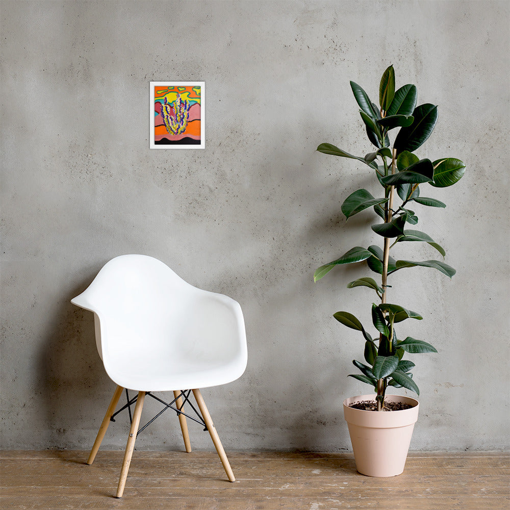Cactus in the Summertime Framed Poster by Ali H.