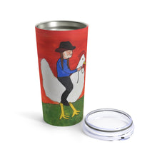 Load image into Gallery viewer, Willie Nelson on a Chicken Tumbler by Davey K.
