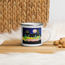 Load image into Gallery viewer, Desert Cityscape Enamel Mug by Cindy A.
